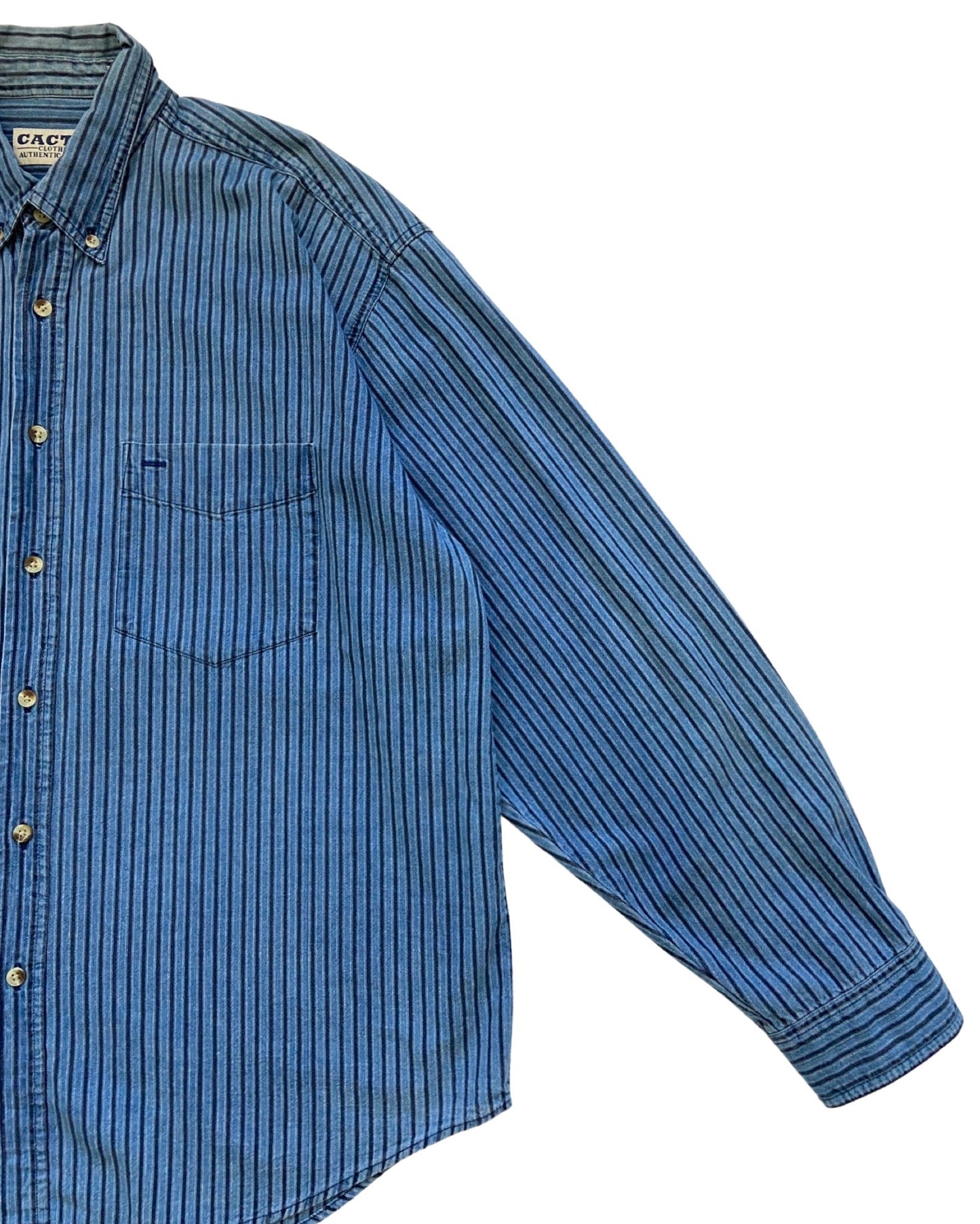 Striped Denim Shirt (XL)