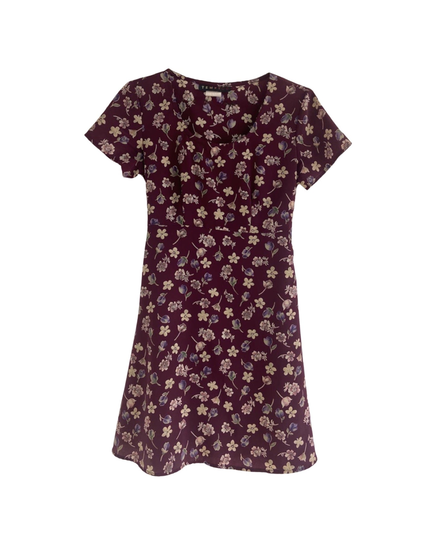Floral Printed Back Tie Dress (L)