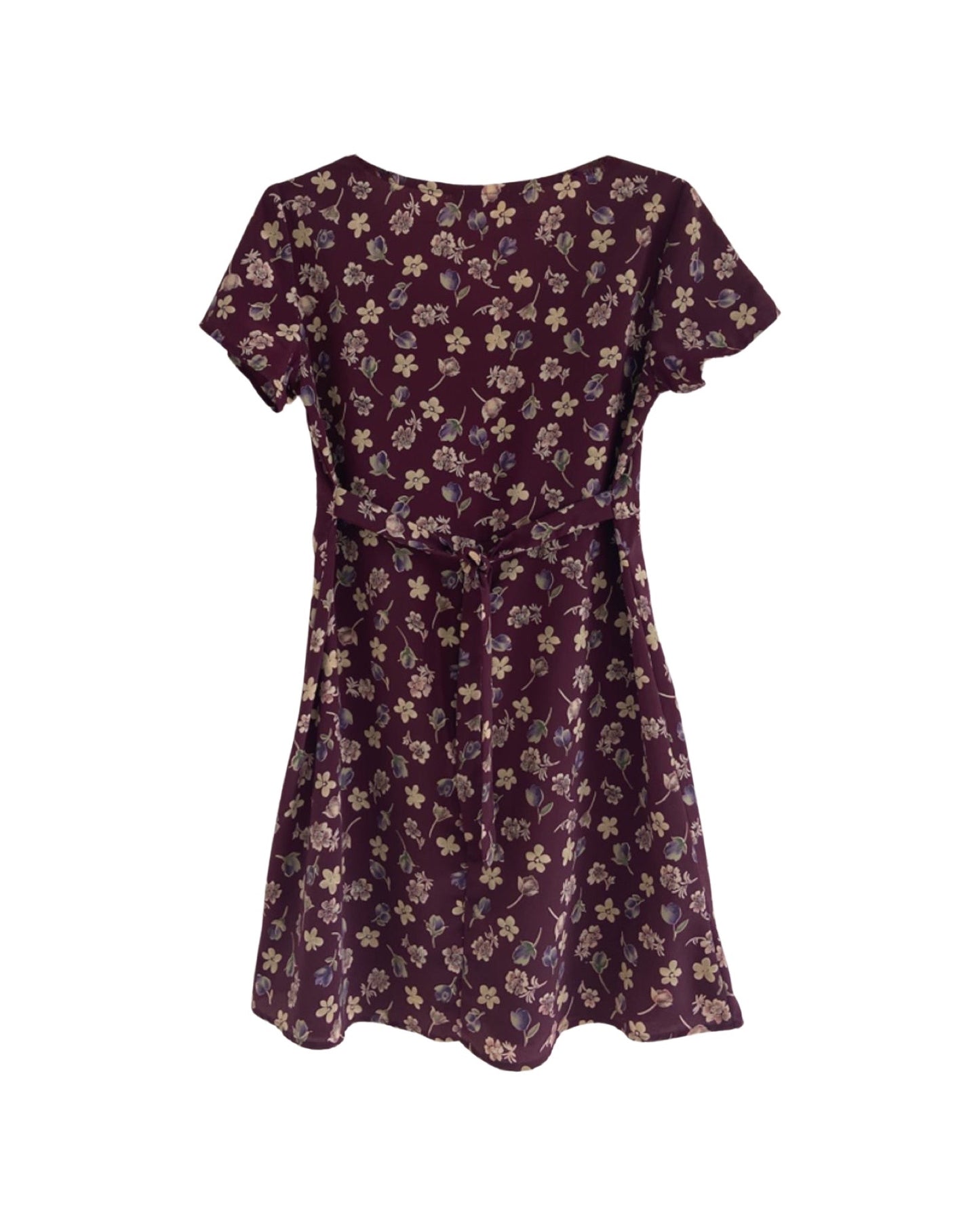 Floral Printed Back Tie Dress (L)
