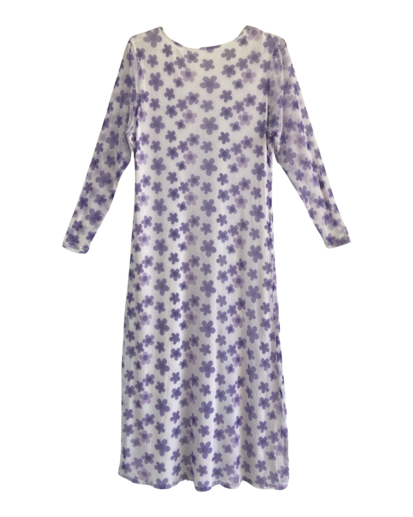Mesh Abstract Floral Maxi Dress (S-M)