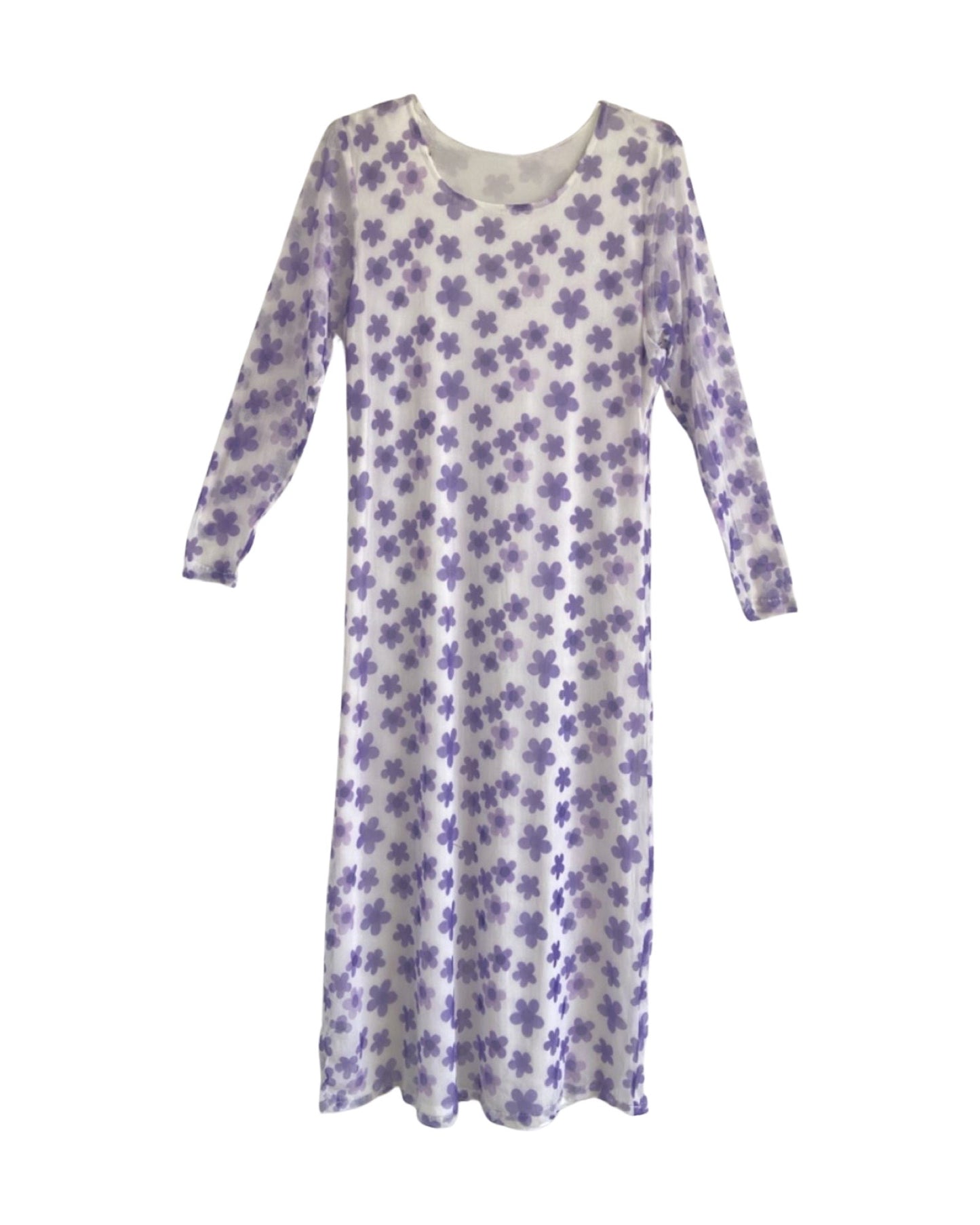 Mesh Abstract Floral Maxi Dress (S-M)